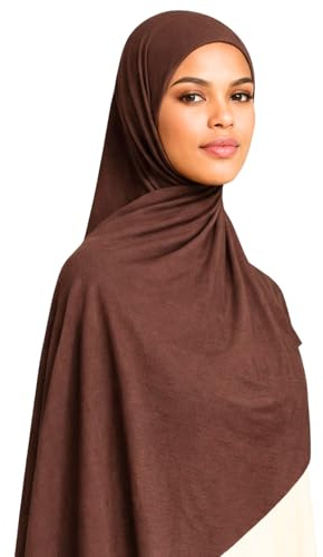 bhb 100% Baumwolle Cotton Jersey Hijab – Damen Kopftuch – Premium Qualität – 180x100 cm – Weich, Atmungsaktiv & Blickdicht