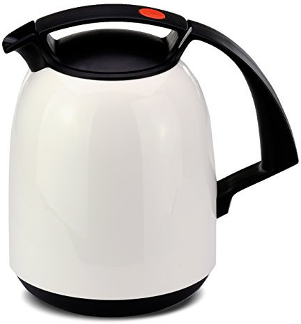ROTPUNKT Isolierkanne 810 FAY 1,0 l | Zweifunktions-Drehverschluss | BPA-frei - gesundes Trinken | Made in Germany | Warm + Kalthaltung | Glaseinsatz | cocos