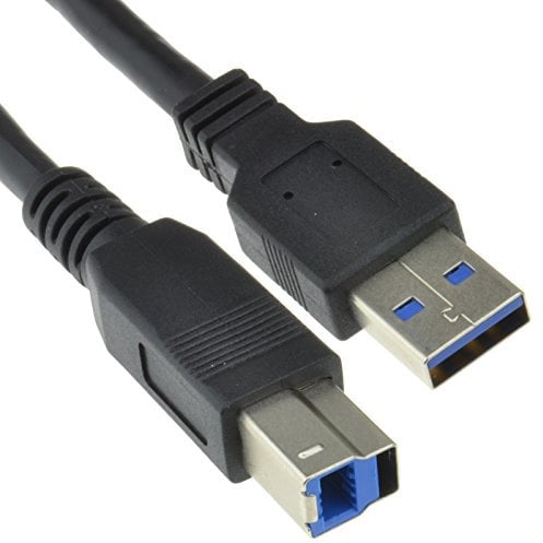 kenable USB 3.0 SuperSpeed Cable Type Plug A to Type B Plug BLACK 2m [2 metres]