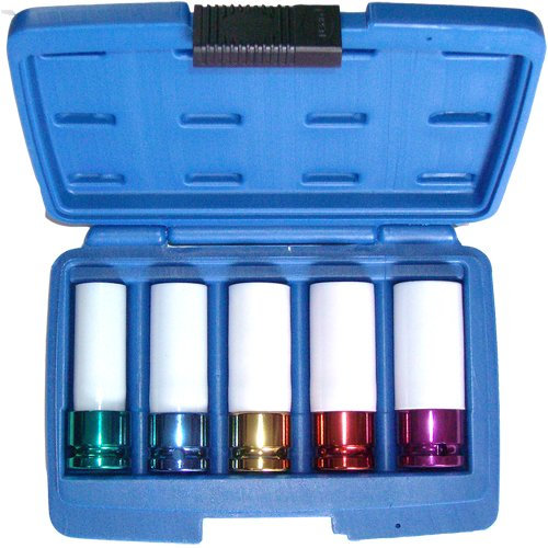 5 x impact radmutternschon-Inserts (Douilles) 6 pans Cr-Mo acier convient pour visseuse à percussion 15, 17, 19, 21, 22 mm
