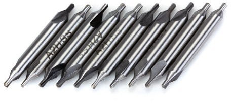 Lot de 10 forets de centrage combinés de 2,0 mm à 60 degrés