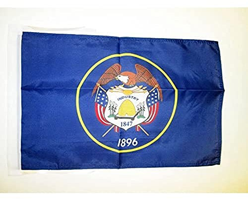 AZ FLAG - Flagge Utah - 45x30 cm Mit Kordel - Bundesstaat Utah Fahne 30 x 45 Cm - Flaggen