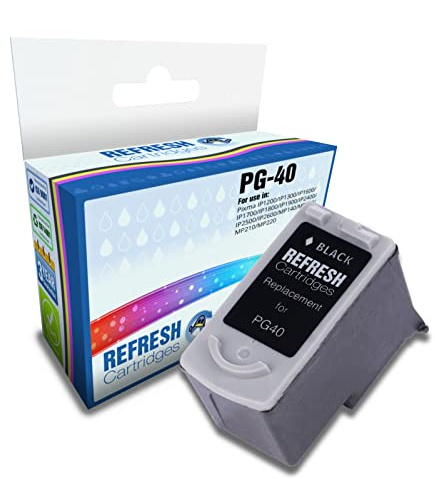 Refresh Cartridges Remanufactured Ink Cartridge Replacement for Canon PG-40 (Black)