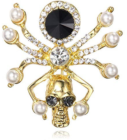CHUYUN Brosche mit Totenkopf-Motiv, für Abend-Partys, Kostüm, Brosche