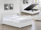 MODERNIQUE Bilancio Ottoman Storage White Faux_Leather King Sized (5FT) Bounce Sprung Slats Base, Gas Lift up End Up Fabric Covered Floor Massive Storage Bed White, King (5FT)