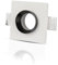 VT-866 Gips-Leuchte mit schwarzem Metallsockel, 1 x GU10, Weiß