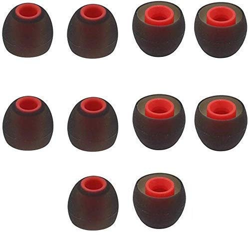 Small Replacement Silicone Eartips Eargels Earbuds Ear Tips Compatible with Senso, Zeus, Otium, Hussar, Sony MDR, Tozo, Mpow Headphones & Earphones (Small - 5 Pairs)