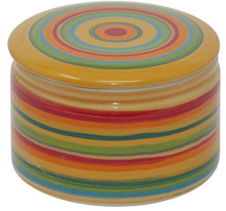 Original Französische Wassergekühlte Keramik Butterdose, Nie Mehr Harte Butter Zum Frühstück, Ca. 250 gr, Bunt Sun Zy-Groß
