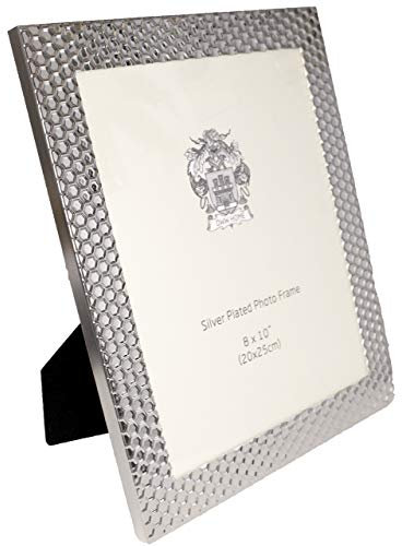 Mano - The Woodstock Bilderrahmen, versilbert, Waben-Design, 20 x 25 cm