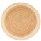 Paco Home Teppich Rund Wohnzimmer Jute Boho Ethno Muster Modern Handgefertigt Naturteppich, Grösse:Ø 100 cm Rund, Farbe:Elfenbein