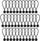 Hejo 35 x Nero Bungee Tenditore a sfera (10 cm) Corda elastica per bache, gancio portatile durevole per banner, teloni, padiglioni, tende, ideali per campeggio e canotaggio