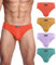 wirarpa Slip Uomo Microfibra Mutande Elastico Multicolori Pacco da 4 Taglia L