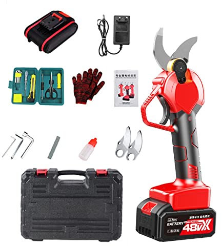 Forbici e Cesoie per Potatura, tagliarami Taglio a batteria per Potatura Elettrica con 2 Batteria, Forbici Giardinaggio Fai da Te Strumento Cordless Professionale per Albero Albero da Frutta