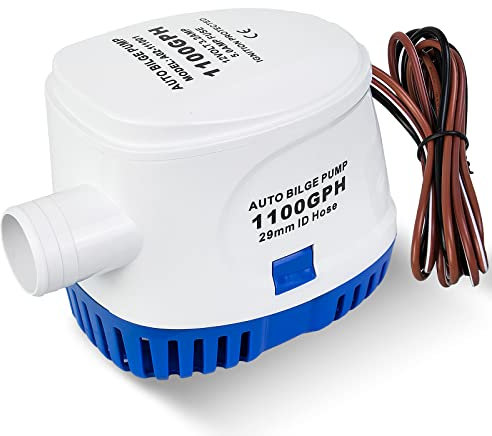ECO-WORTHY Automatic 12V Bilge Pumps for Boats 1100GPH Auto with Float Switch for RV Caravan