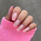 Sethexy Faux Ongles Français Carré Court Ongles a coller Rose Capsules Ongles Brillant 24 pièces Acrylique Ongles pour les femmes et les filles