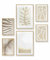 Heimlich® Premium Poster Set mit Bilderrahmen Holz Eiche | 2 x DIN A3 & 4 x DIN A4 - ca. 30x42 & 21x30 | Stilvolle Poster Collagen mit passenden Bilder als Wanddeko » Matisse Line Art Beige «