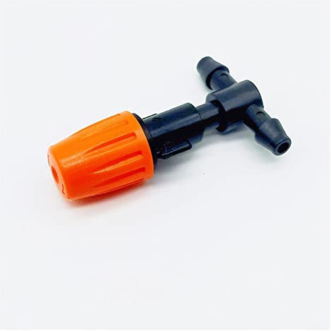 TRENTSNOOK Riego de Plantas en macetas Riego de Tapas de Bote 50 boquillas de atomización de plástico atomizadas y Accesorios conectados a tubería de Agua de 4/7 mm