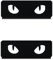 Pack of 2 Tactical Reflective Cat Eyes Patches Funny Cat Eyes Patch Badge Clothing Decoration for Backpack Costume Hat Uniform Helmet Dog Vest Decoration