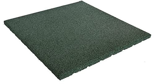 WUEFFE Piastrelle in Gomma anticaduta 40x40 h2,5 - piastrella Gomma antitrauma Antiscivolo antishock (Verde, 4)