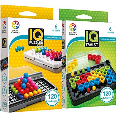 Smart Games – IQ Pro + IQ Twist | Brettspiele für Kinder ab 6 Jahren | Kinderpuzzle | Brettspiel ab 6 Jahren | Spiele für Kinder und Erwachsene |