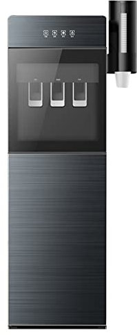 Dispensador de Agua Vertical, Doble Uso frío y Caliente, Cubo de Agua Oculto Debajo, dispensador de Agua automático Solo táctil, Adecuado para la Oficina en el hogar,con portavasos. (Color : Brushed