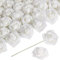 ICBOX Weiße Blumen, Glitzer-Rosen, 30 Stück, künstliche Schaumstoffrosen mit Stiel, künstliche Blumen für DIY, Hochzeit, Brautstrauß, Party, Tafelaufsatz, Dekoration