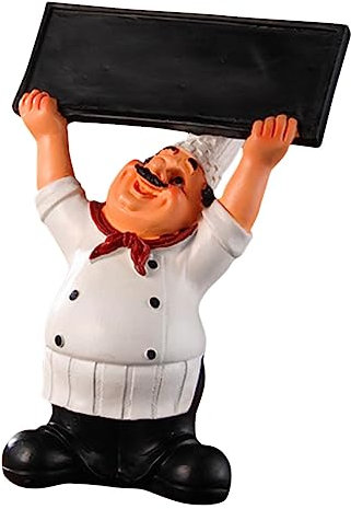 Garneck Harz Handwerk Chef Statue Desktop Ornament Tafel Nachricht Karte Artware Wohnkultur
