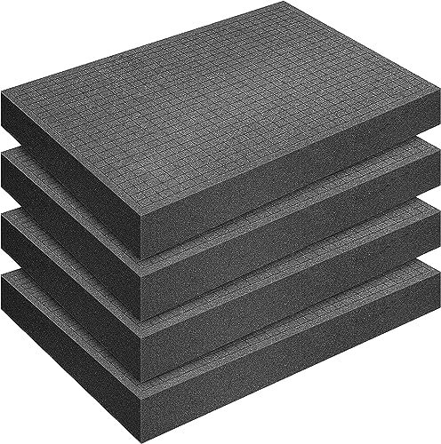 4 piezas de espuma para recoger y desplumar, espuma en cubos de 400 x 300 mm, espuma precortada, inserto de caja, mesa, espuma para caja de juegos de mesa de herramientas, cajón de almacenamiento