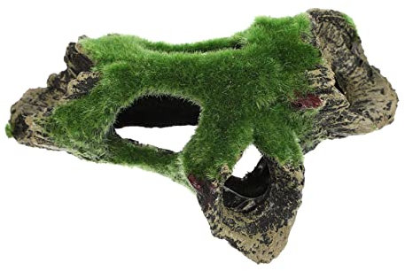 FRCOLOR Fish Tank Cave Hide Decoration Aquarium Moss Tree Trunk Resin Ornament Large Aquarium Tree Hole Landscaping