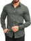 COOFANDY Men's Long Sleeve Plain Stretch Dress Shirt Slim Fit Casual Non Iron Business Formal Shirt Green M