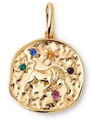SINGULARU - Charm Organic Colors Zodiaco. Colgante en Latón con Acabado Baño de Oro de 18Kt. Charm Combinable con Collar. Joyas para Mujer