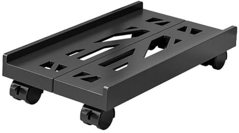 Okiyakusama Mobile CPU Stand CPU Holder Stand Adjustable Wide Protective Computer Case Stand PC Towers Stand CPU Rolling Stand for Gamers, black