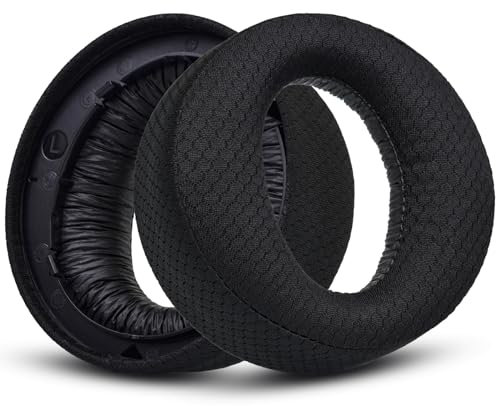 QKIIP Ersatz-Ohrpolster für Sony Playstation Pulse 3D Wireless Headset PS5, Ohrpolster mit Geräuschisolierungsschaum (schwarz: (atmungsaktives Gewebe + Memory-Schaum))