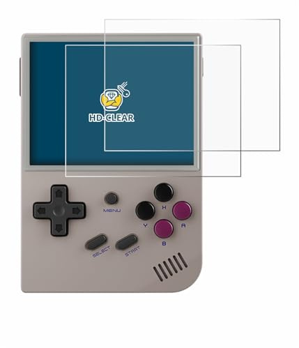 BROTECT 2 Stück Schutzfolie für Anbernic RG35XX Plus Displayschutz Folie Made in Germany, Ultra-Klar