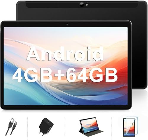 MEBERRY Tablet 10 Pulgadas WI-FI+Cellular 4GB RAM + 64GB ROM(TF 128GB) Android Tablet, Dual SIM | 8000mAh | Certificación GMS | 5MP+8MP | 1280 * 800 | Bluetooth | GPS, Tablet - Negro