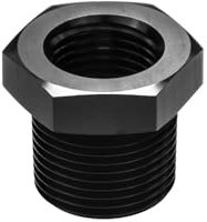 1/2 NPT Flare Hex Port Plug Adapter Fitting auf 1/8 NPT Buchse Reduzierrohrbuchse Schlauchanschlussadapter Schwarz
