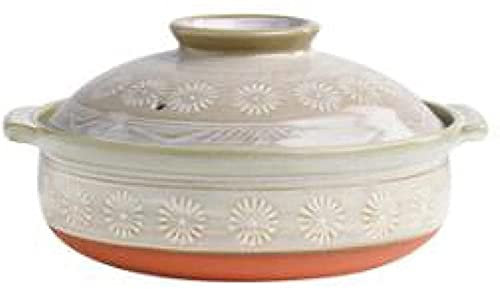 LMPLUS Casseruola in Ceramica Pentola di Argilla Pentola di Argilla Casseruola in Ceramica per la Cucina Domestica Pentola per zuppe Casseruola Resistente alle Alte Temperature-1.3L