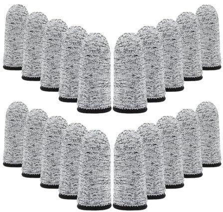 20 pièces gants anti-coupure, doigtiers antidérapants réutilisables, protection anti-coupure, adaptés au travail, jardin, cuisine, sculpture, création DIY