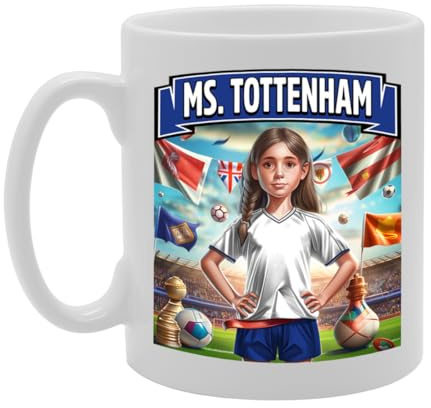 Coralgraph MG6384 Ms Tottenham Novelty Gift Printed Tea Coffee Ceramic Mug for Footie Fan Ladies Girls
