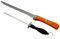 Tradineur - Set de cuchillo jamonero y afilador, acero inoxidable, hoja de 24 cm, mango ergonómico, cortado de jamón, corte preciso y profesional