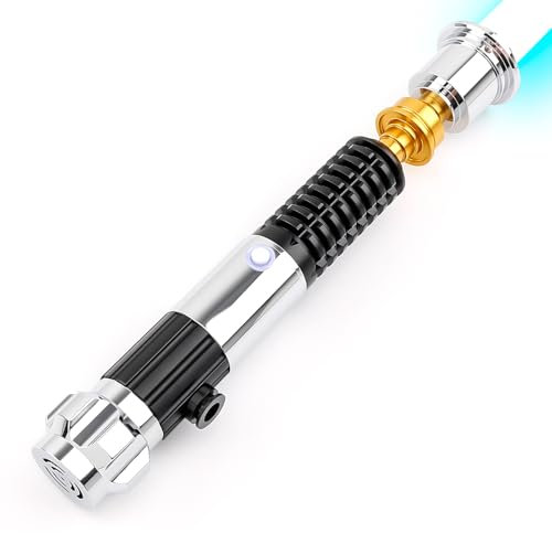 Saberforms Lichtschwert Duell Lichtschwert mit 12 RGB Farben 16 Sound Fonts und Motion Control,Lichtschwerter mit Premium Metallgriff und austauschbarer Klinge, Laserschwert für Erwachsene, Kinder