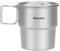 Aomiun Titanium Camping Cup 300ml – Ultralight Stackable Coffee Mug, Foldable Handle & Leak-Proof Design for Backpacking, Hiking, Campfire Cooking (Survival Gear)