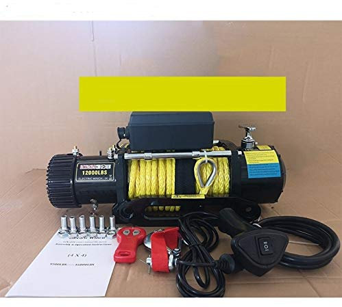 Cuerda del cabrestante 12v / 24v 12000 libras de nueva cuerda de nylon cabestrante todoterreno cabrestante cabrestante eléctrico con mando a distancia inalámbrico, Más seguro y más duradero