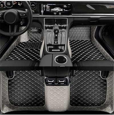 NBHGFF Auto Fussmatte Für Skoda Für Octavia MK3 5E 2023-2013 Kunstleder Auto Fußmatten Floorliners Teppiche Teppiche Pads Innenausstattung FußMatten Auto(Black Gray,Right Hand Drive)