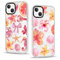 Phoona 2 packs Phone Case for iPhone 13 mini 5,4'', Bow Flower Pattern with Cute Clear Transparent Aesthetics Design Cover, Soft Shockproof Protective Bumper Slim Funda for Women Girls, 02