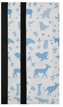 EtherSpher Set di 2 coperture protettive per maniglie del frigorifero, motivo animale, colore blu, per frigorifero, forno a microonde, forno