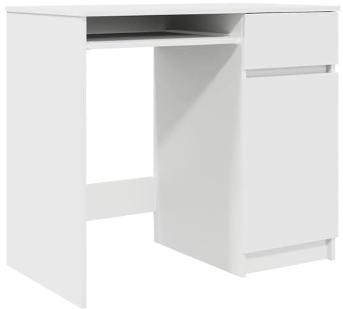 vidaXL Desk White 86x49x76 cm Engineered Wood