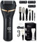 Electric Foot File for Hard Skin Rechargeable Foot Callus Remover with 3 Roller Heads LED Display 3 Speeds and Storage Bag Complete Foot Care Kit for Dry Dead Skin Cracked Heels and Calluses