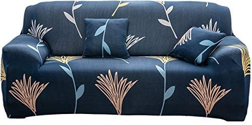 WWQQKJ 3er Sofabezug Stretch Sofabezug Blumenmuster Sofaschoner Sesselbezug Sofabezüge(#3,2 posti (145-185 cm))