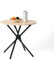 FurnitureR Mesa de Comedor Redonda, 80 cm de diámetro, 75 cm de Altura, diseño escandinavo, Aspecto de Madera marrón con Estructura metálica Negra, Color Cedro